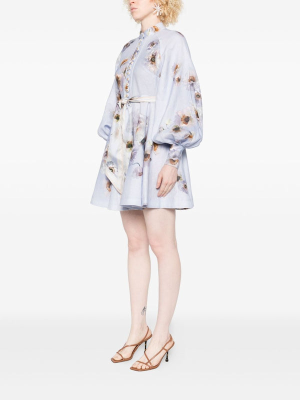 Zimmermann Floral-print linen mini dress