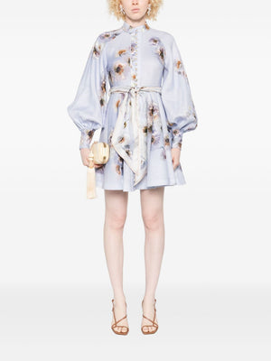 Zimmermann Floral-print linen mini dress