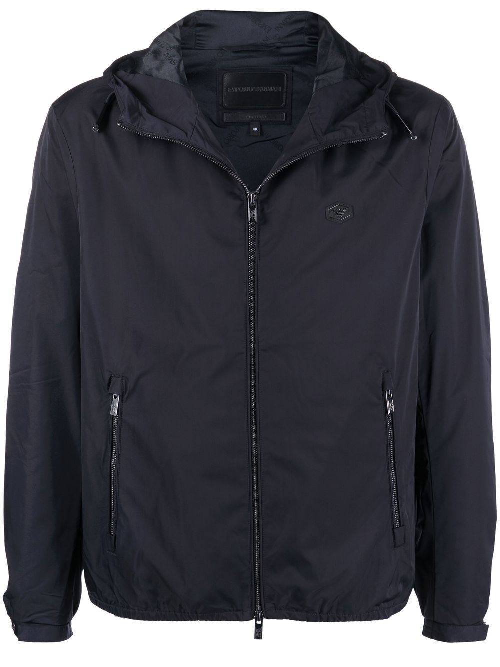 Emporio Armani Water-repellent hooded jacket