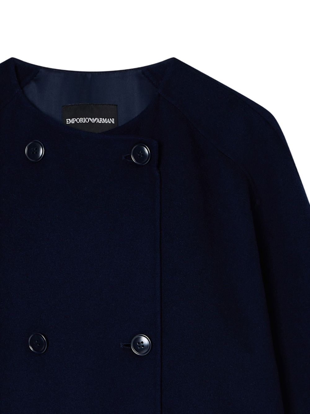 Emporio Armani Double-breasted wool and cashmere pea coat