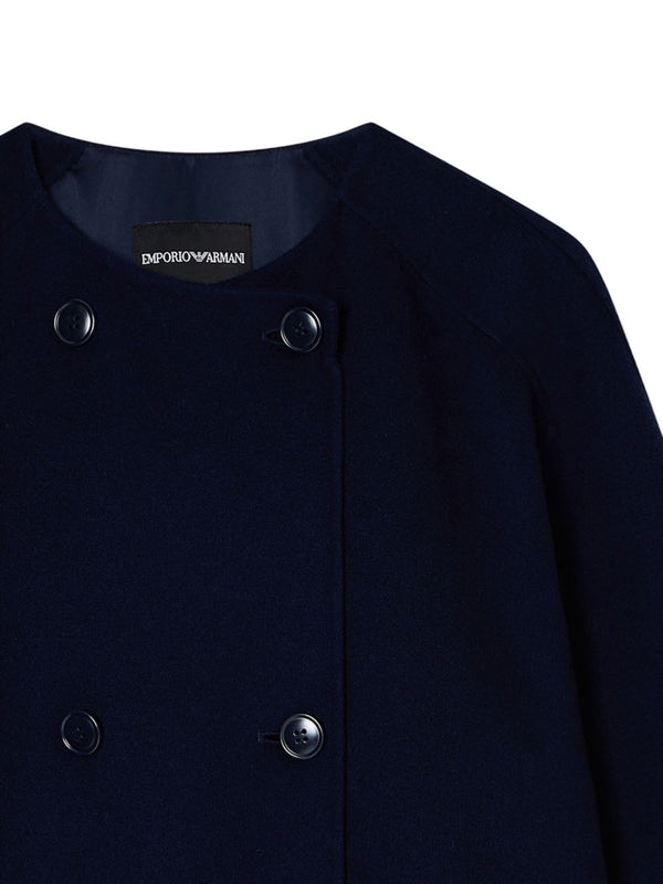 Emporio Armani Double-breasted wool and cashmere pea coat