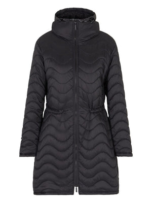 Emporio Armani ASV nylon wave-effect quilted jacket with bib front