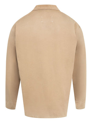 Maison Margiela Herringbone-weave shirt jacket