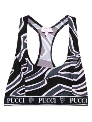 Pucci Racer-neck print bra