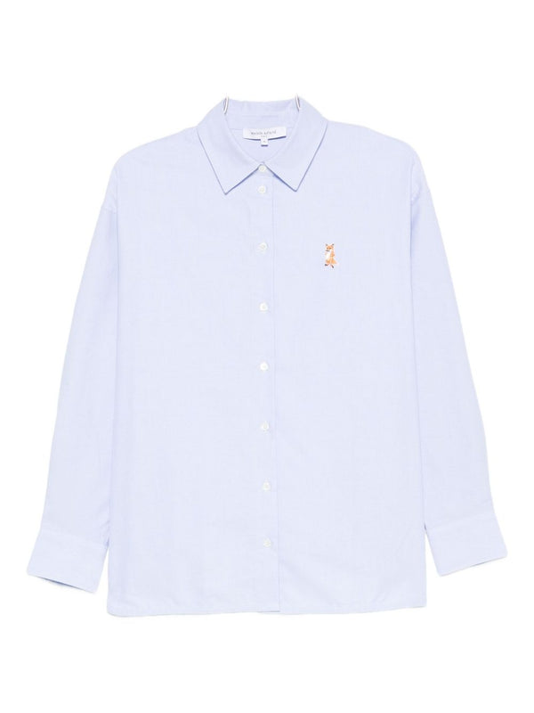 Maison Kitsuné Cotton shirt with long sleeves and structured collar