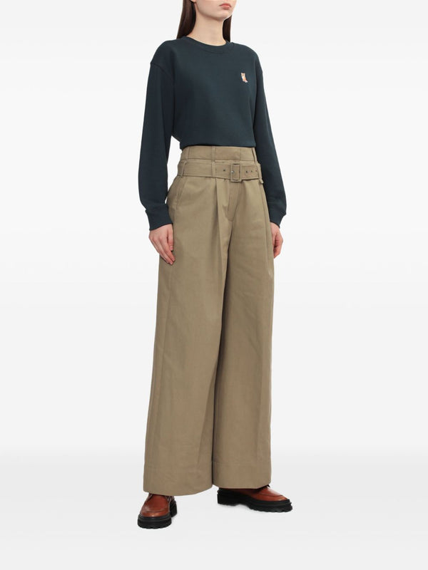 Maison Kitsuné Fox-embroidered sweatshirt