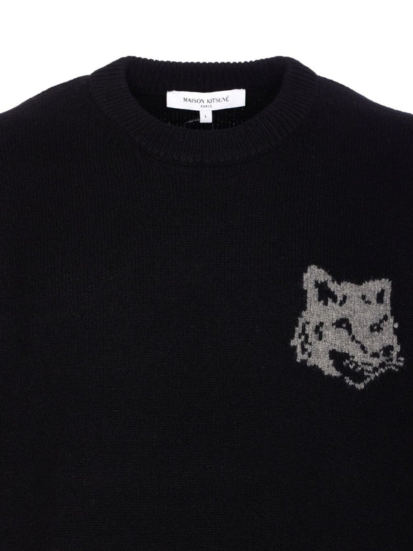 Maison Kitsuné Sweater with fox embroidery