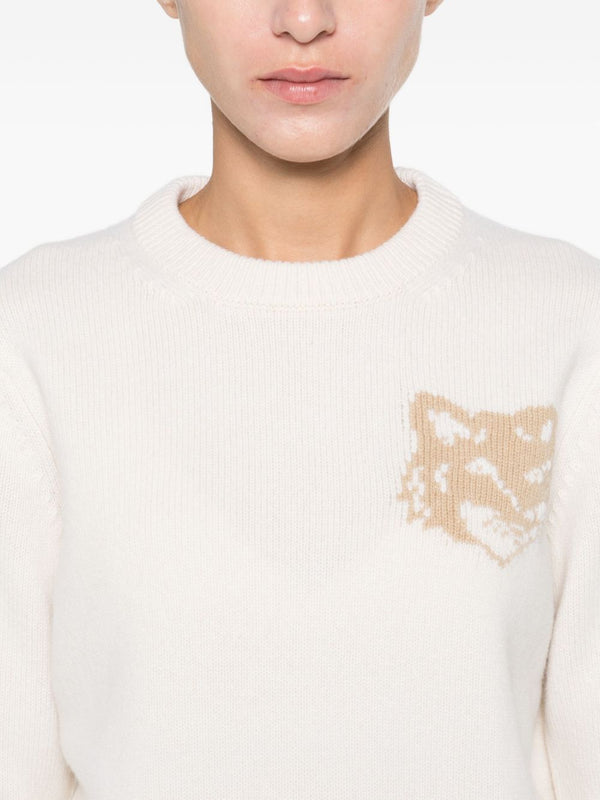 Maison Kitsuné Fox Head Intarsia Merino Jumper