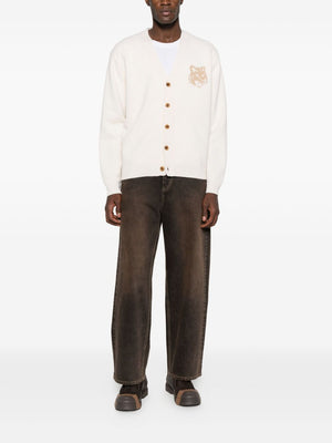 Maison Kitsuné Fox Head Intarsia Merino Cardigan