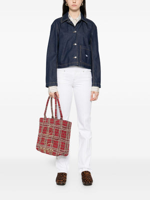 Maison Kitsuné cropped denim jacket