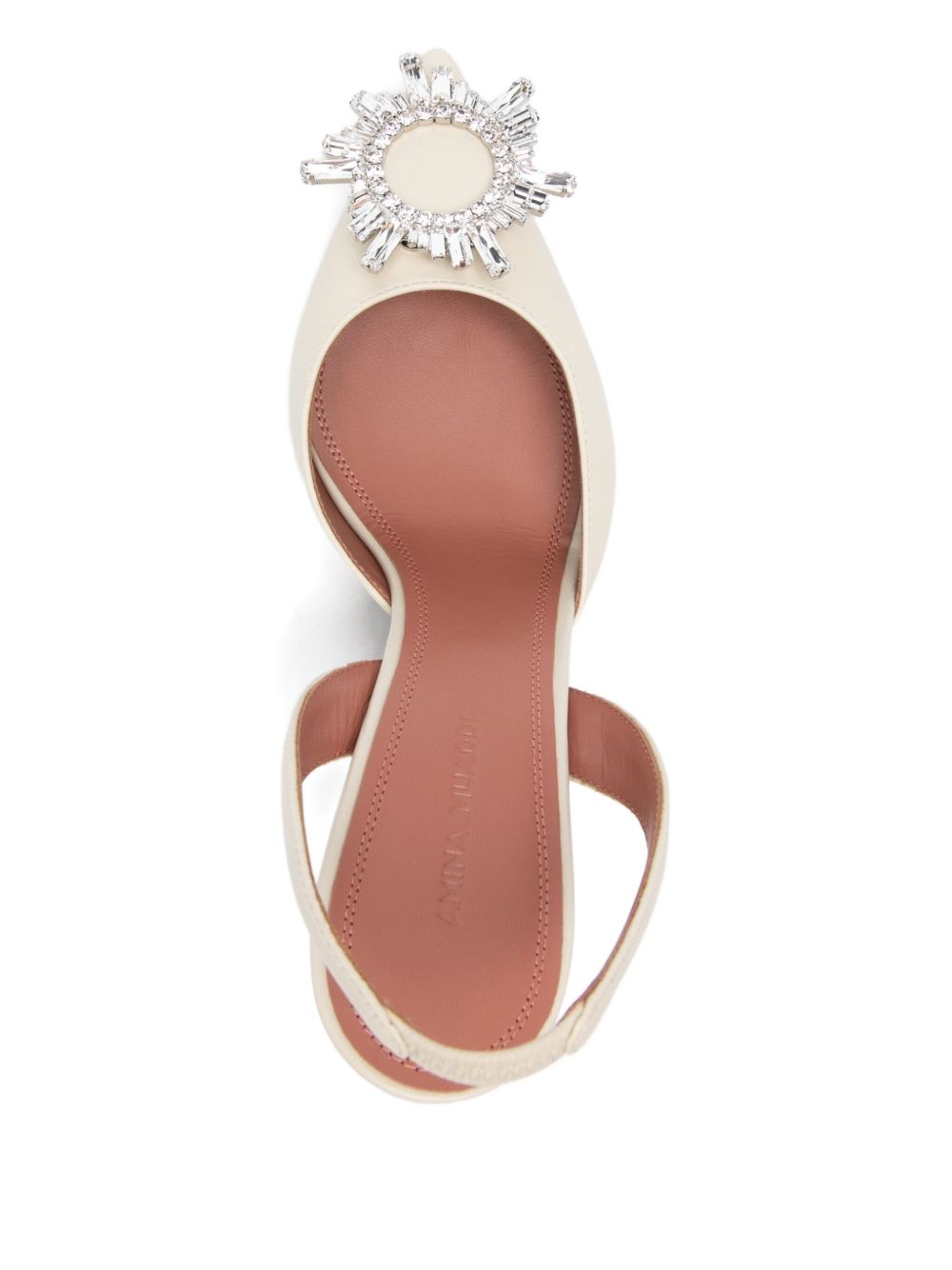 Amina Muaddi With Heel Beige