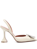 Amina Muaddi With Heel Beige