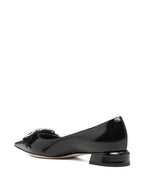 حذاء جيمي تشو مسطح أسود