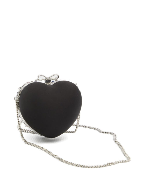 Self-Portrait Multi Crystal Heart Clutch