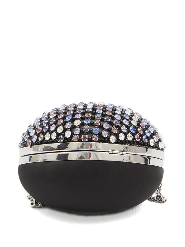 Self-Portrait Multi Crystal Heart Clutch