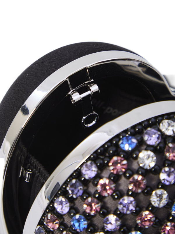 Self-Portrait Multi Crystal Heart Clutch