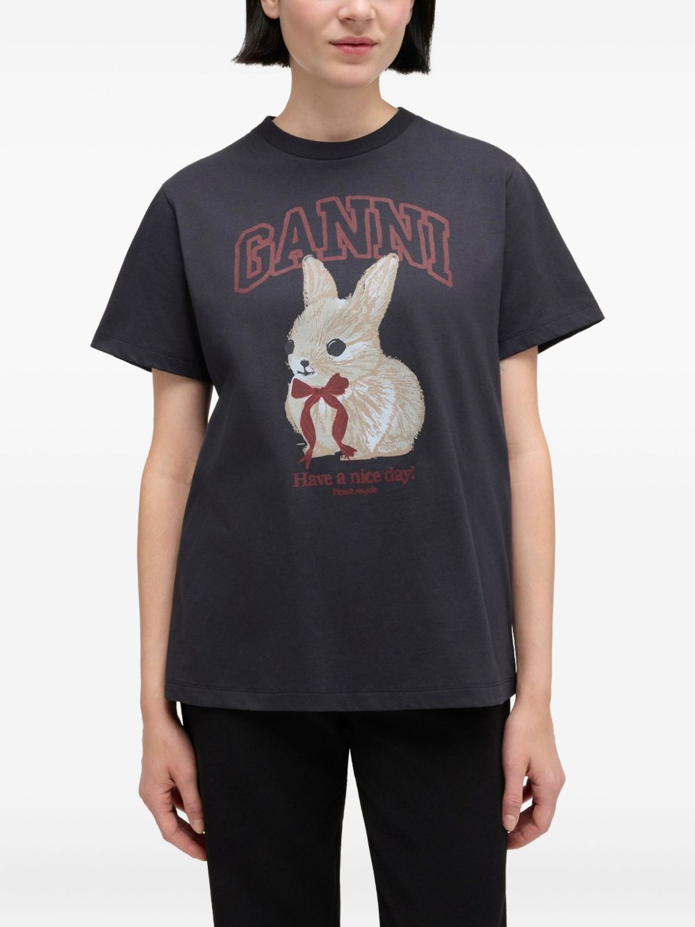 GANNI T-shirts and Polos Black
