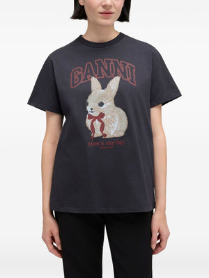 GANNI T-shirts and Polos Black