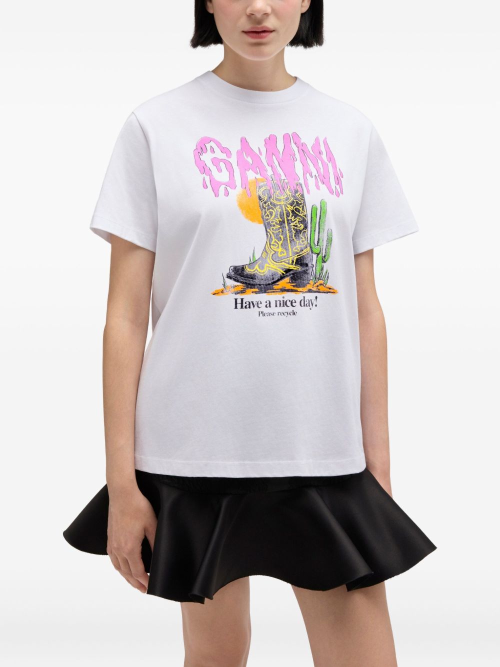 Ganni Boots organic cotton t-shirt