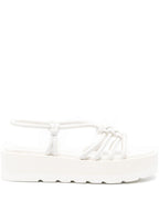 Gianvito Rossi Hebe leather knotted platform sandals.