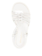 Gianvito Rossi Hebe leather knotted platform sandals.
