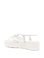 Gianvito Rossi Hebe leather knotted platform sandals.