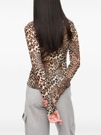 Ganni Leopard print top