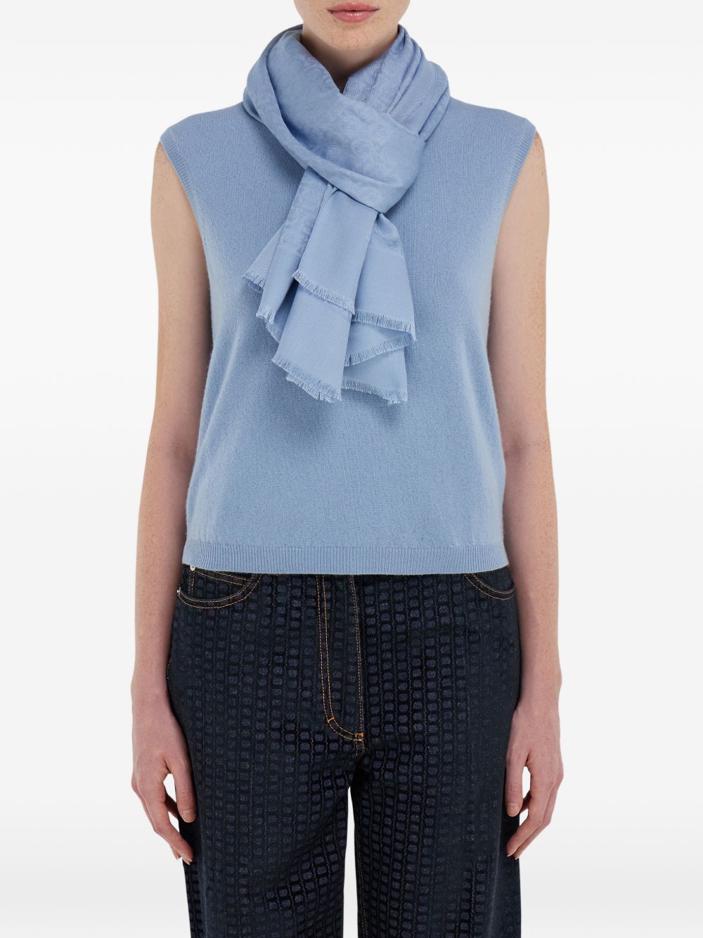 Ferragamo Scarfs Clear Blue