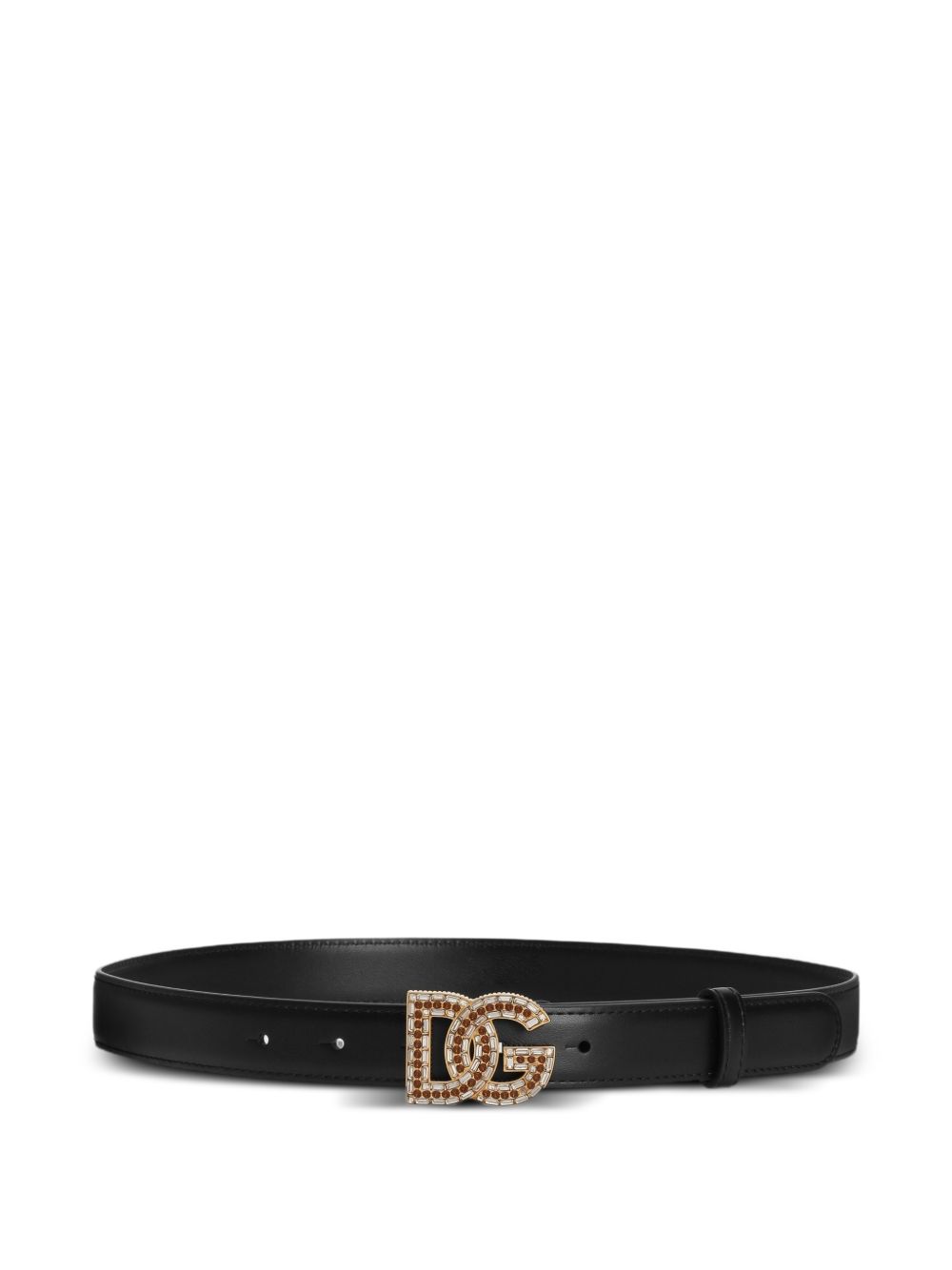 حزام جلد مزين - Dolce & Gabbana-DG