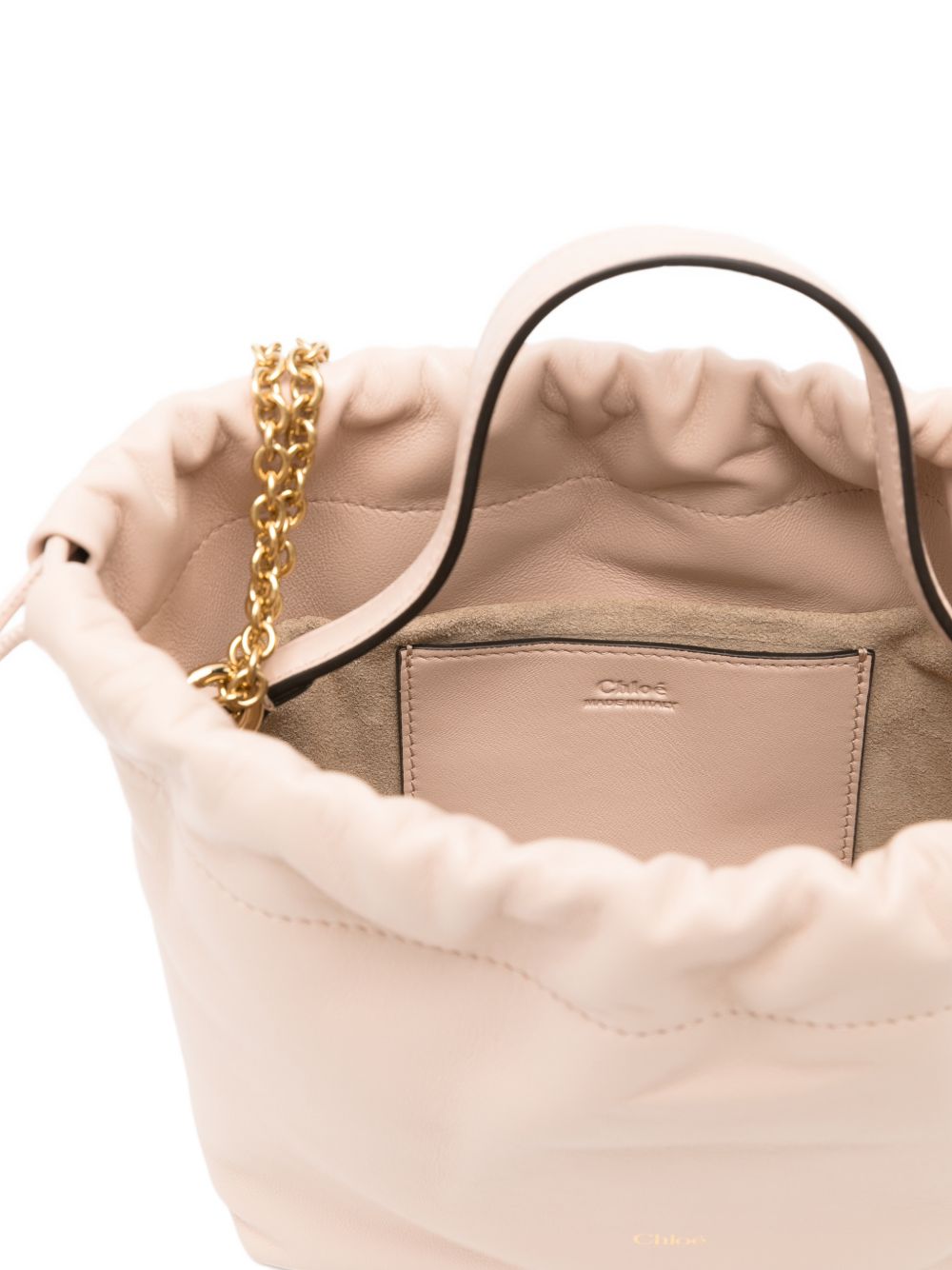 حقيبة كتف Chloé Mini Chloé Icons مع سلسلة من الجلد الناعم