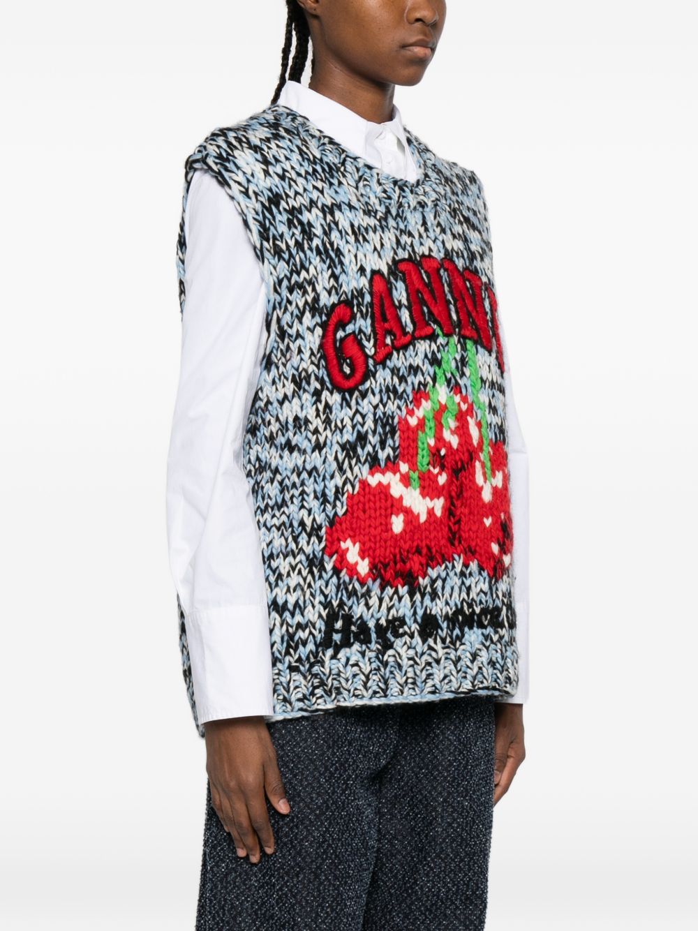 GANNI Sweaters Clear Blue