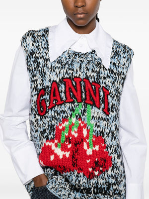 GANNI Sweaters Clear Blue