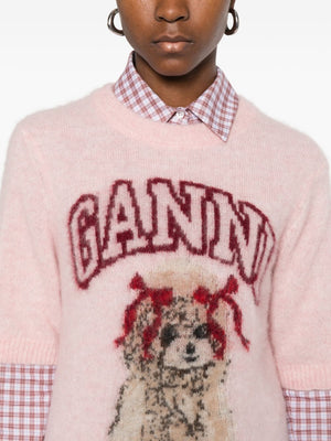 GANNI T-shirts and Polos Pink