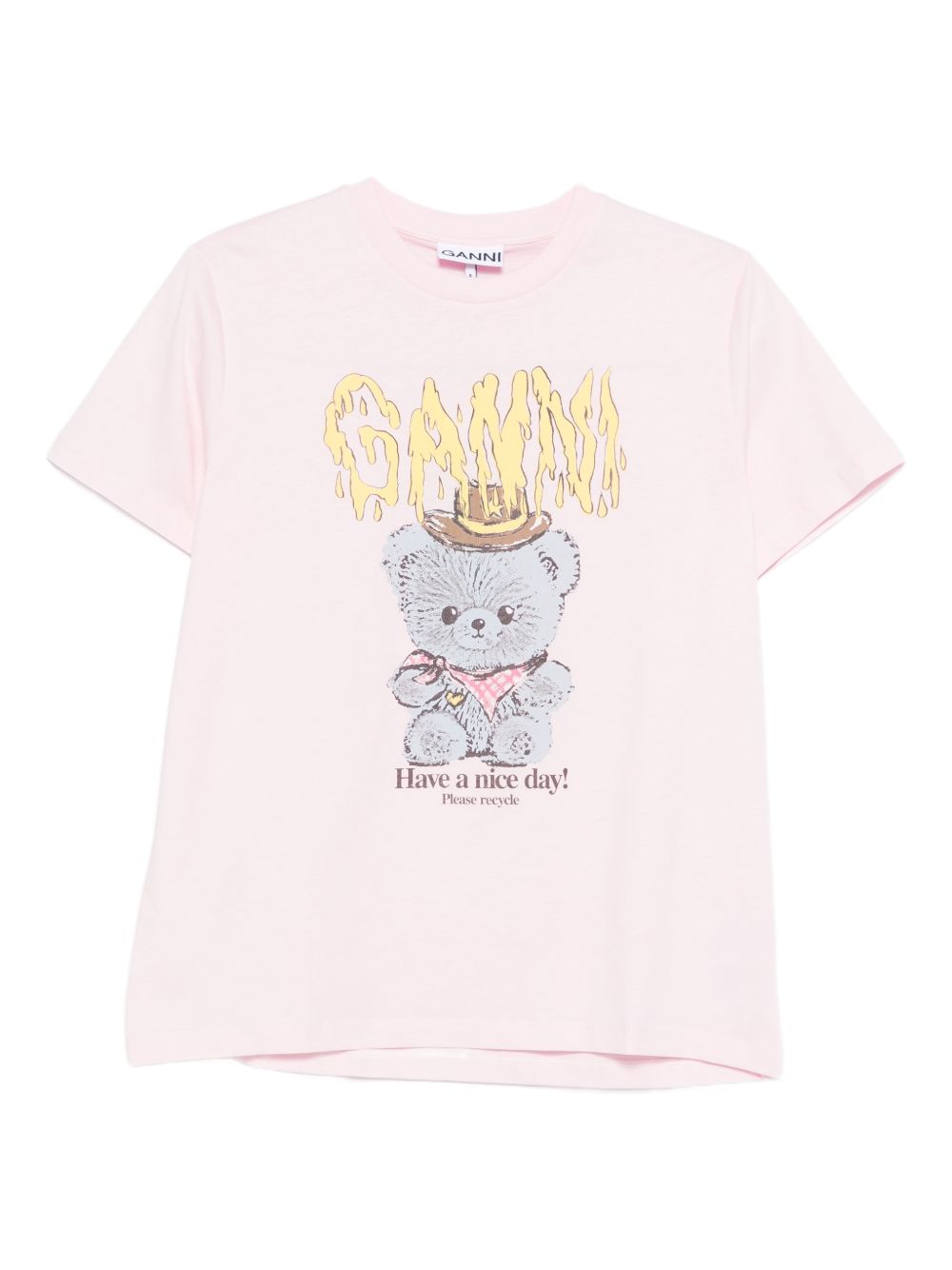GANNI T-shirts and Polos Pink