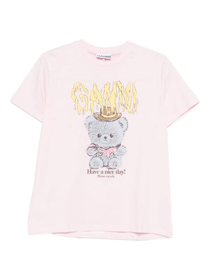 GANNI T-shirts and Polos Pink