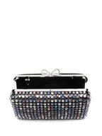 Self-Portrait Multi Crystal Chainmail Clutch