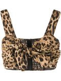 Dolce & Gabbana-Leopard-print cotton crop top