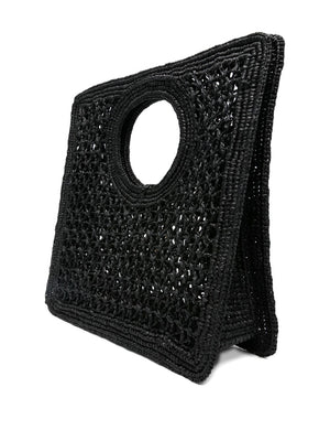 Jacquemus Le Petit Carre Spiaggia rafia handbag