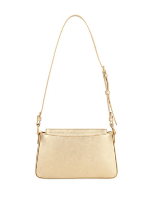 Dolce & Gabbana-Gold Laminated Calfskin phone bag