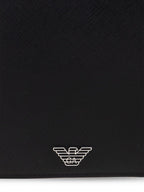 Emporio Armani Saffiano Leather Organizer With Asv Eagle Plaque