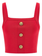 Balmain Knit bralette top with buttons