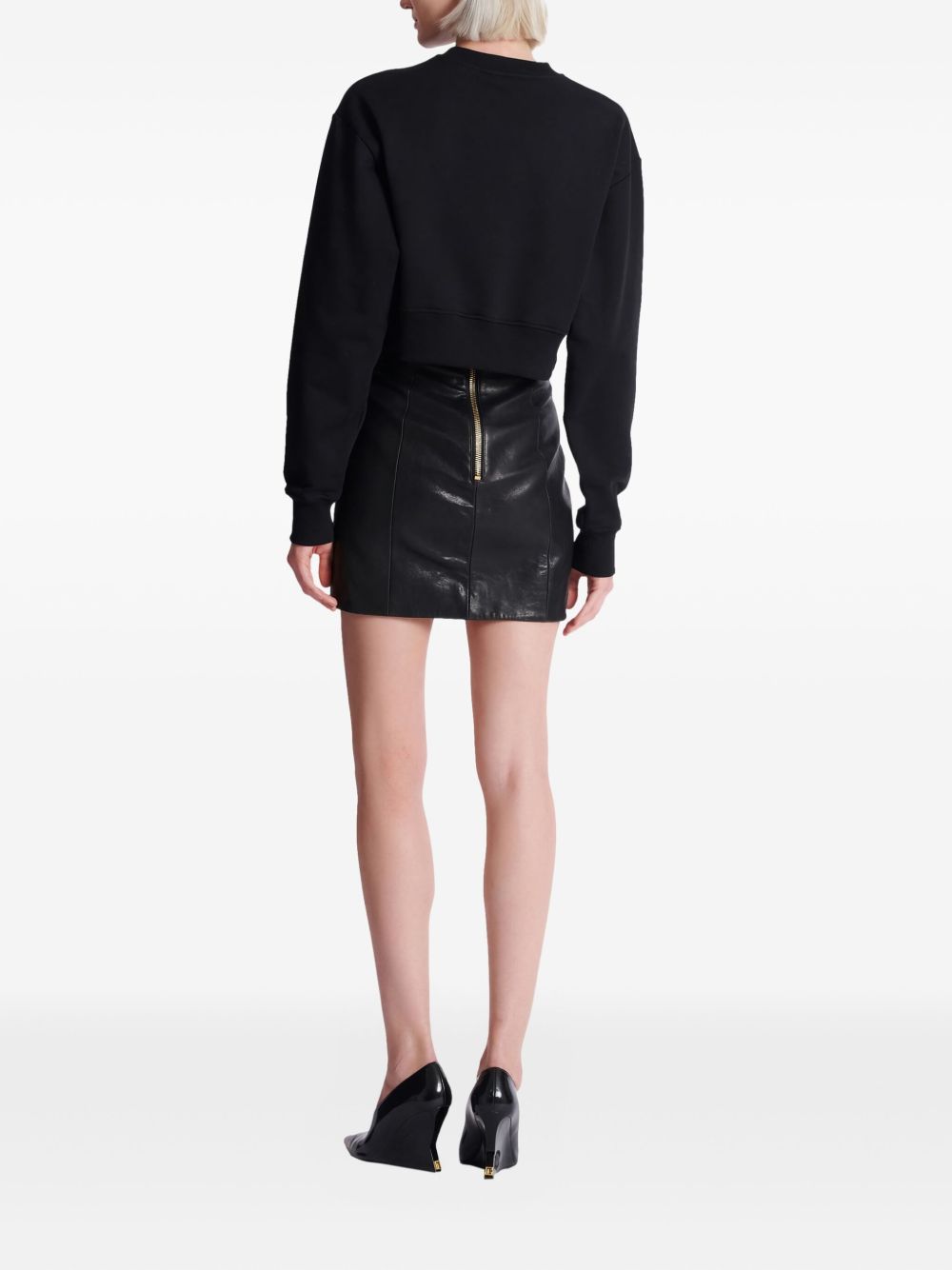 سويت شيرت قصير بشعار Balmain