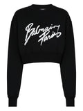 سويت شيرت قصير بشعار Balmain