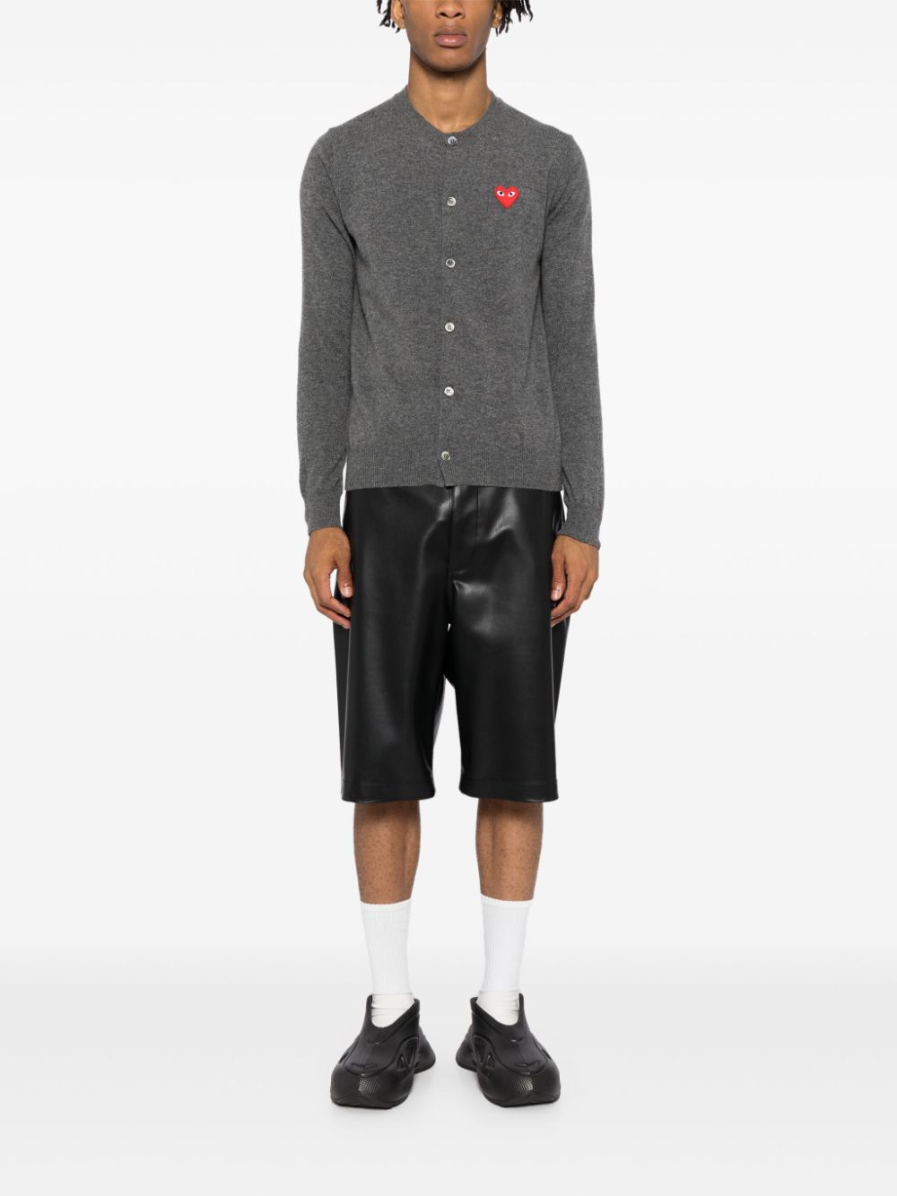 كنزة Comme des Garcons باللون الرمادي