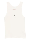 Saint Laurent Logo cotton tank top