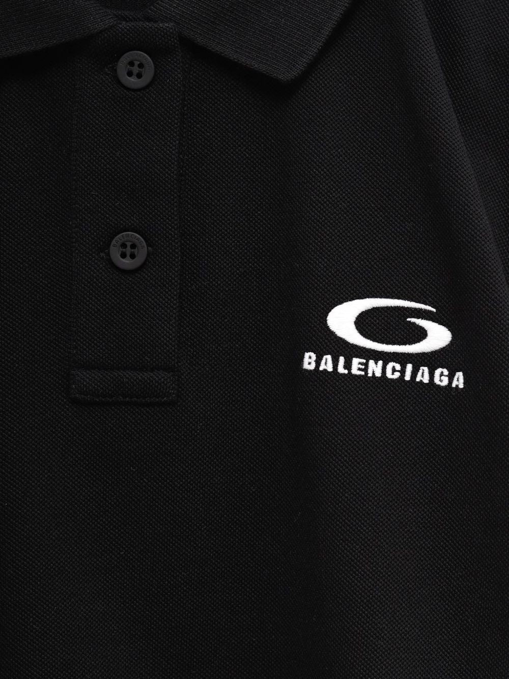 تيشيرت بولو مطرّز بشعار Balenciaga