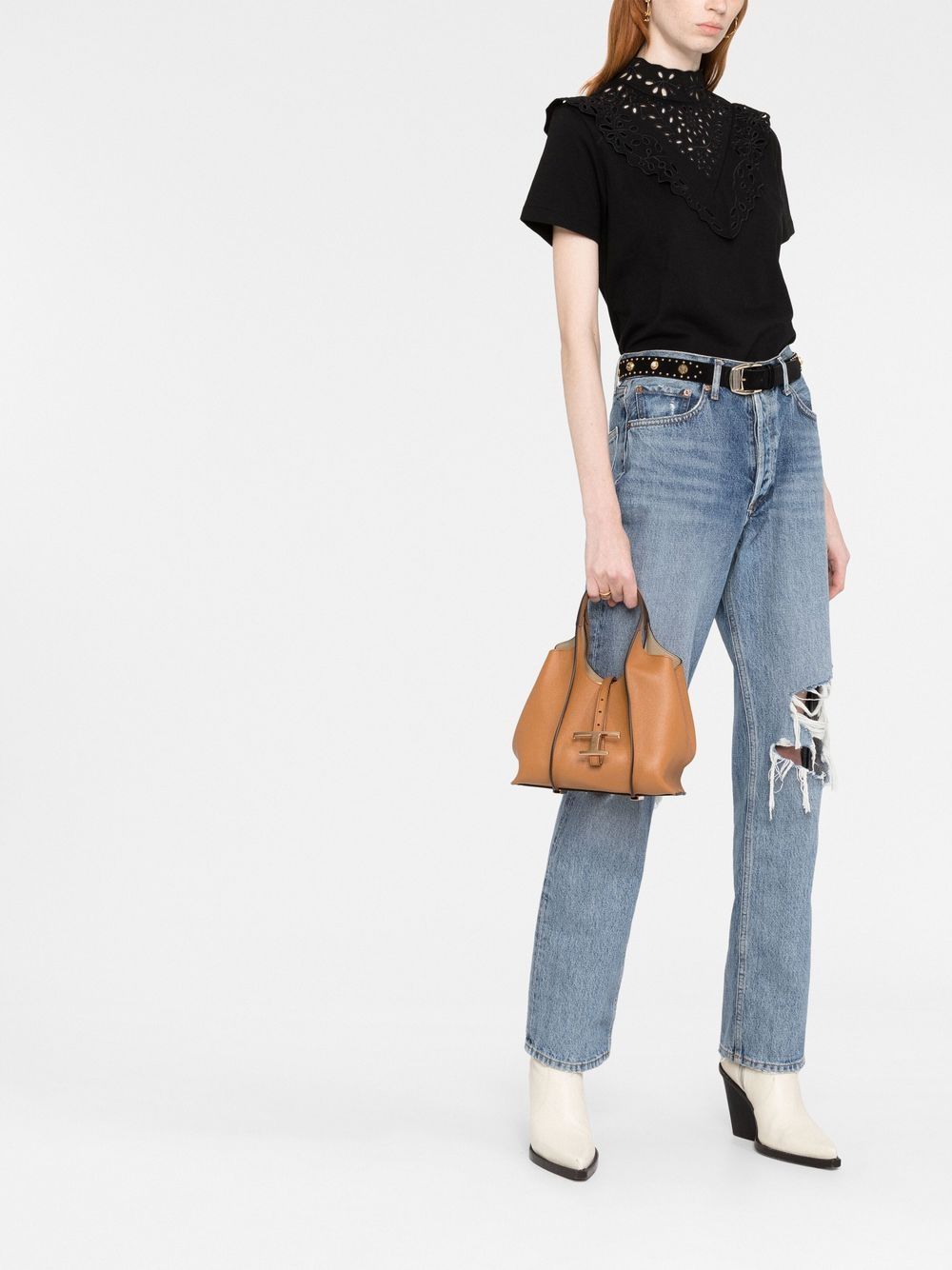 Tod'S T Timeless Shopping Bag In Leather Mini