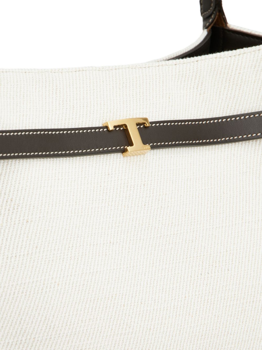 حقيبة تسوق Tod's من الكانفاس والجلد متوسطة الحجم