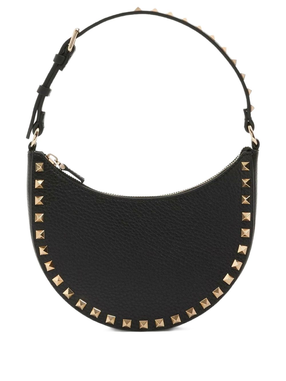 Valentino Garavani Mini Rockstud Hobo Bag in Grainy Calfskin