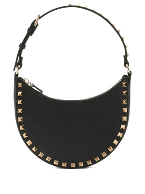 Valentino Garavani Mini Rockstud Hobo Bag in Grainy Calfskin